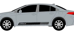 Toyota Corolla Side Stripes Decals Vinyl Graphics Kit 2014 - 2022 - Picture 1 of 3