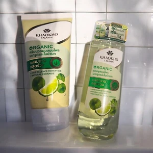 Khaokho Talaypu Herbal Shampoo&Conditioner Set 2 Reduce Hair Loss Lime&Centella - Picture 1 of 9