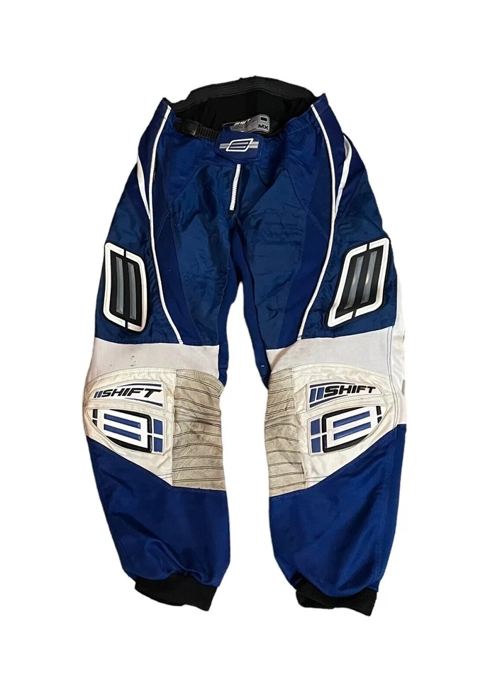 Pantalones de Motocross Shift Mx 32 Azul Yamaha Y2K Blanco ShiftMX Moto Dirtbike Quad Foto 1 de 4