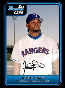 2006 Bowman Prospects #B72 Jose Diaz Texas Rangers