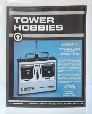Tower Hobbies RC System 4 Radio Vintage Print Ad Digital Proportional Lot of 3 - Image 1 of 3