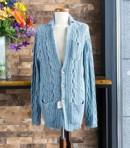 Ballantyne Vintage Mens 100% Cashmere Cardigan Retro Style 1100 Euro Size 50 - Picture 1 of 19