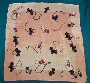 BURBERRY Animal Print Spring Scarves Wrap For Women Handkerchief Pink Nova - Picture 1 of 4