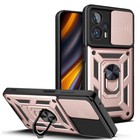 For Xiaomi Poco F4 GT X3 M4 Pro mi 12 Lite Slide Camera Ring Stand Case Cover