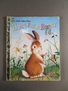 HOME FOR A BUNNY by Margret Wise Brown a Little Golden Book 1961 Vintage - Imagen 1 de 5