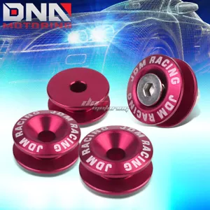 Aluminum Quick Release Fasteners Car Bumper Trunk Fender Hatch Lids Kit Pink - Bild 1 von 5