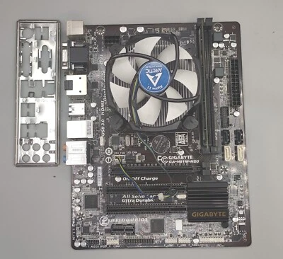 Mainboard Gigabyte GA-H81M-HD3 Sockel 1150 + Intel i3-4150 + 4GB DDR3 RAM - Bild 1 von 4