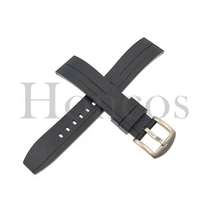 Correa de reloj de goma de silicona de 20 22 mm de liberación rápida para Movado negro/BK - Imagen 1 de 4
