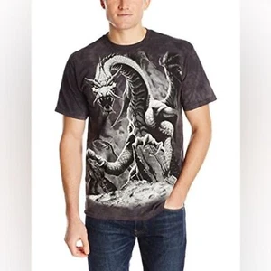 The Mountain Black Dragon Classic Y2K Vintage Cotton T-Shirt XL - Picture 1 of 11