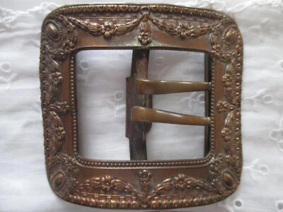 BOUCLE de CEINTURE ANCIENNE STYLE ART NOUVEAU . - Photo 1/4