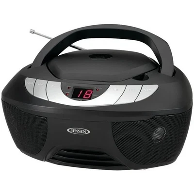 Reproductor de CD portátil modelo Jensen CD-475 con radio estéreo AM/FM probado funciona Foto 1 de 2