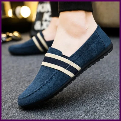 Hombres Zapatos Negro Azul Mocasines Sin Cordones Calzado Hombre Adulto Conducción Mocasín Suave Foto 1 de 4