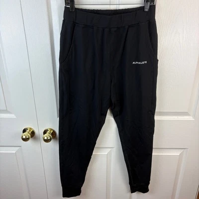 Pantalones de chándal Alphalete Premium para hombre negros grandes L atléticos Foto 1 de 3