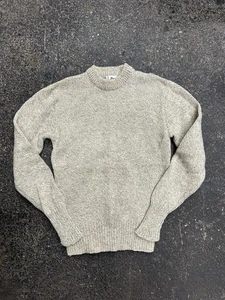 Woolrich Knit Wool Sweater Mens Medium Beige Vintage 80s Fisherman  - Picture 1 of 6