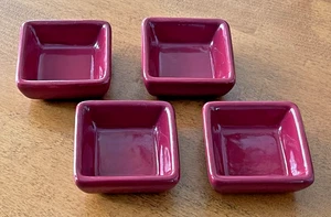 Pampered Chef Simple Additions Petite Squares Cranberry Dip Bowls 0708C Set of 4 - Picture 1 of 3
