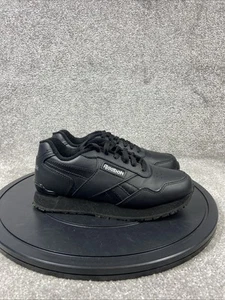 Reebok Shoes Womens Size 8 M Harman Soft Toe Work Black Leather Slip Resistant - Picture 1 of 9