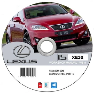 Lexus IS (XE30) 2014-2016 Manual De Taller En Cd - Imagen 1 de 6