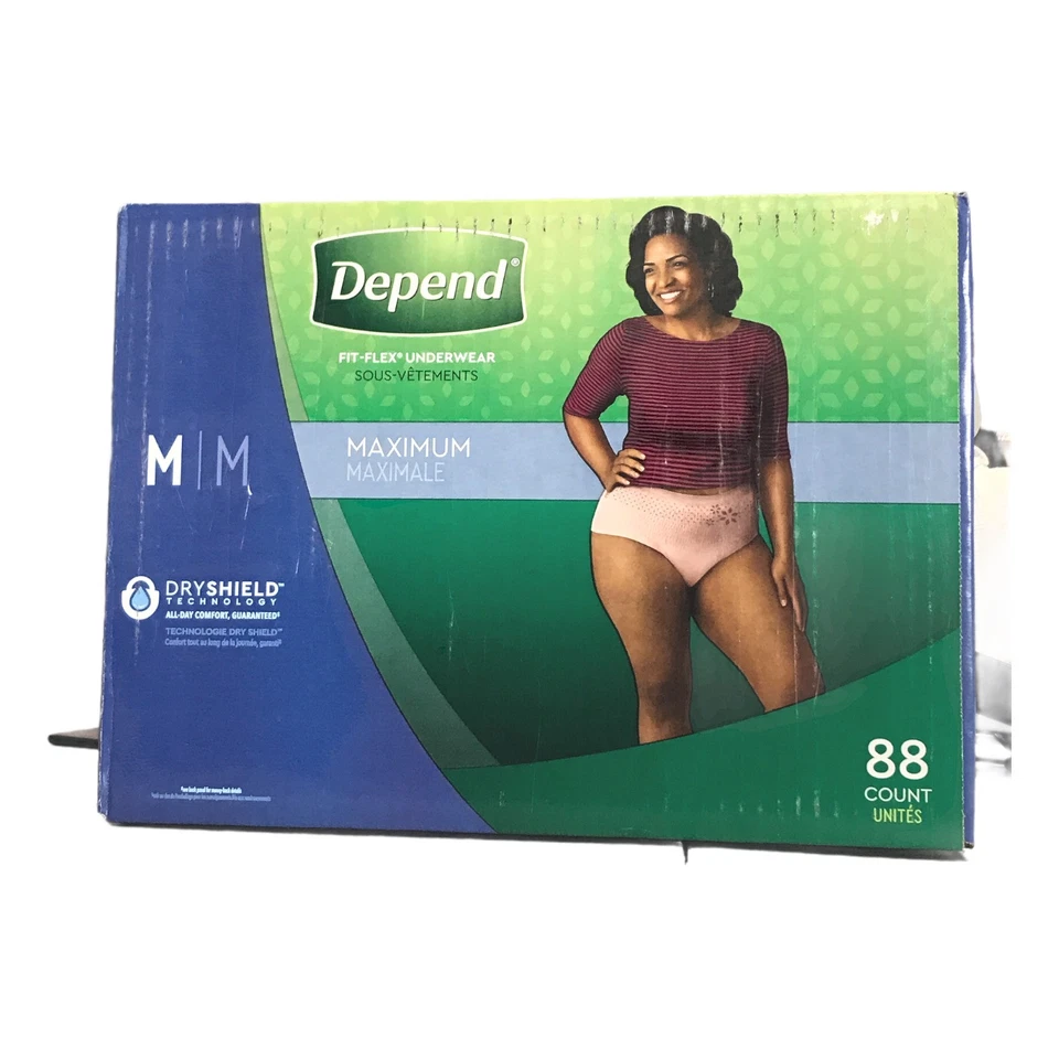 Ropa interior para mujer Depend Fit-Flex talla mediana 88 ct Foto 1 de 1
