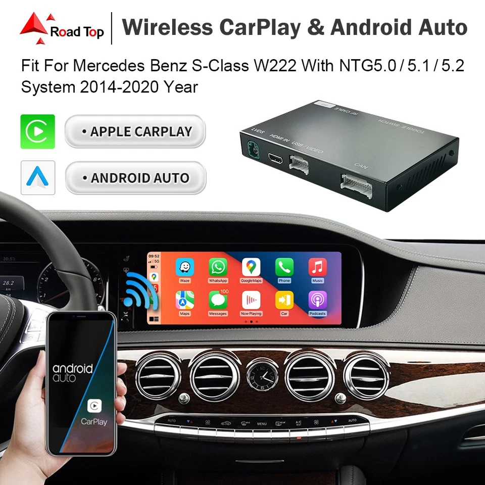 Wireless CarPlay For Mercedes Benz S Class W222 W217 2014-2020 vs Android Auto - Image 1 of 4