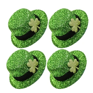  4 Pcs Glitter Top Hat Hair Clip Cosplay Costume Hats for Masquerade - Picture 1 of 12