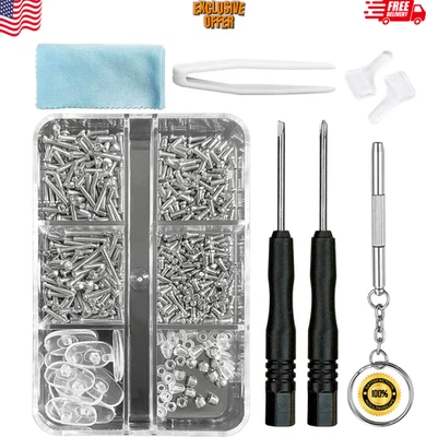 Kit de reparo de óculos PTSLKHN com parafusos, 15 tipos de parafusos para óculos - Imagem 1 de 4