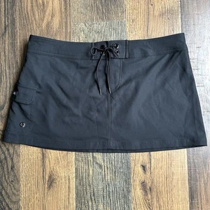 Jag Women’s Swim Skirt Size M Black Boardshort Style Drawstring Pocket - Picture 1 of 7