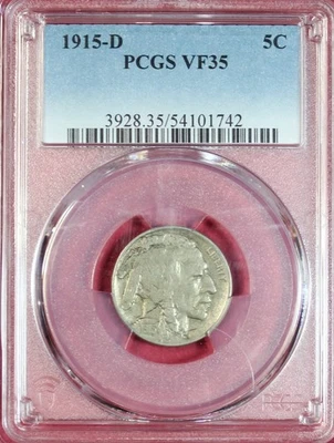 1915-D BUFFALO NICKEL PCGS VF35 - Image 1 of 4