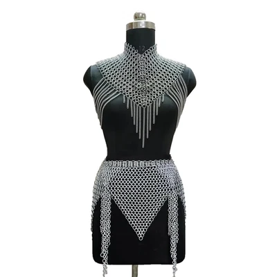 Top de malla con falda para Renfaire y disfraz de cosplay aluminio 10MM a tope R Foto 1 de 3