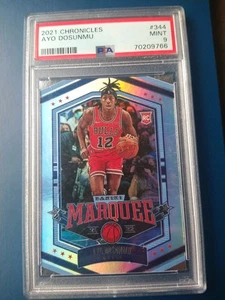 2021 Panini Chronicles Marquee Ayo Dosunmu #344 Chicago Bulls RC PSA 9 D - Picture 1 of 4