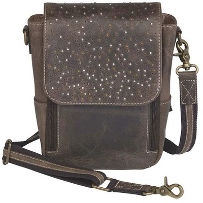 Gun Tote'n Mamas Studded Distressed Leather Conceal Carry Gun Purse Crossbody - Image 1 of 4