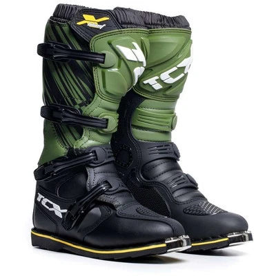 Stivali Moto TCX X-BLAST BLACK/GREEN/YELLOW - Imagen 1 de 4