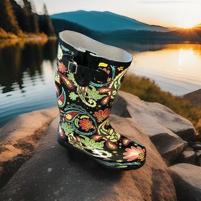 Botas de agua de goma de cachemira Nomad 11M impermeables clima lluvia nieve hielo viento cálido Foto 1 de 4