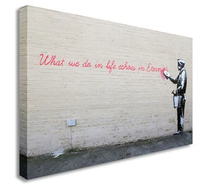 2013 Neu Banksy Eternity Street Art Leinwand Wandbild Bild Druck - Bild 1 von 1