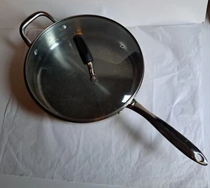 Wolfgang Puck Cafe Collection Inch Sauté Pan 18/10 Stainless Steel With Top - Picture 1 of 13