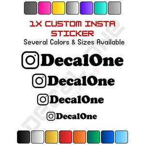 Calcomanía de vinilo personalizada con nombre de Instagram / pegatina personalizada con nombre de usuario IG para ventana de automóvil - Imagen 1 de 9