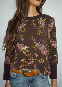SUNDANCE CATALOG Arabella Bloom Thermal Tee Size X Large Petite - Picture 1 of 3