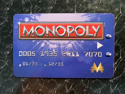 Monopoly BANK CARD  BLUE  Electronic Banking  2011  HASBRO - Image 1 of 3
