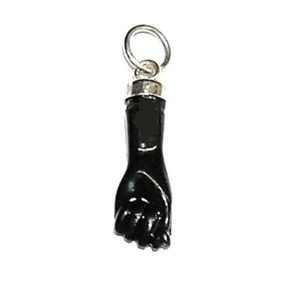 COLGANTE FIGA PLATA de ley 925 en resina Negro Protector 15 mm+anilla y Estuche - Bild 1 von 3