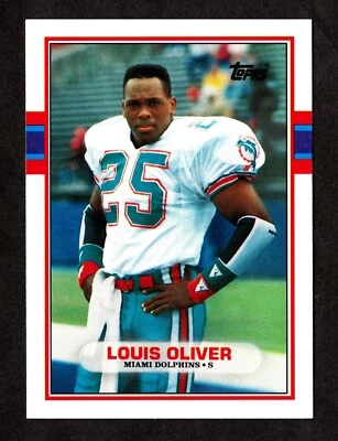 1989 TOPPS TRADED RC #15T LOUIS OLIVER - MIAMI DOLPHINS - ROOKIE CARD - *01 - Image 1 of 2
