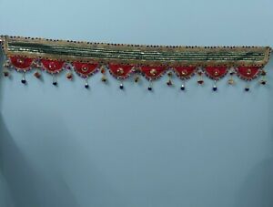 Indian door hanging, colorful toran, Boho tapestry handmade door valance Hanging
