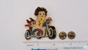 California CA Little League District 11 Betty Boop Motorcycle Bike Hat Lapel Pin - Picture 1 of 4
