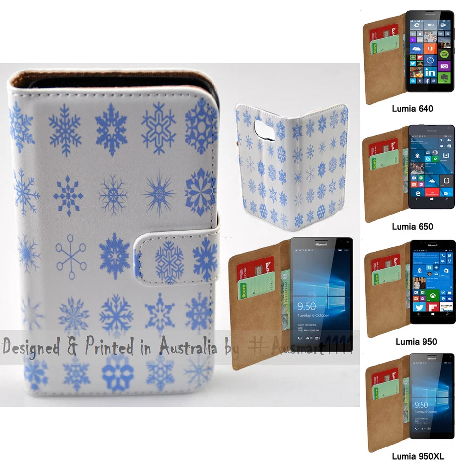 Para Nokia Series - Funda Carcasa Temática Billetera Teléfono Móvil Estampado Cristal Nieve Foto 1 de 3