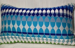 12x20 Zoll SUNBRELLA moderner ovaler Ozean Acryl Stoff In/Outdoor individueller Kissenbezug - Bild 1 von 17