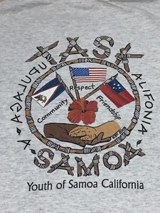 Task Samoa Youth of Samoa California Long Sleeve Shirt 2XL Gray #4334 - Picture 1 of 11