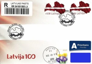 Latvia 2018 (05) National Flag (addressed FDC) - Picture 1 of 2