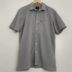 Quiksilver Herren Medium Tasche Knopfleiste Hemd grau kariert Tencel Mischung - Bild 1 von 5
