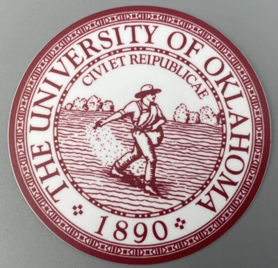 U of Oklahoma Vintage University Vinyl Outdoor / Indoor Sticker Laptop Sooners - Image 1 of 2