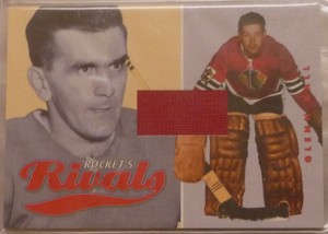 Glenn Hall 2001-02 BAP Update Rocket's Rivals Game-Used Pads /30 Blackhawks