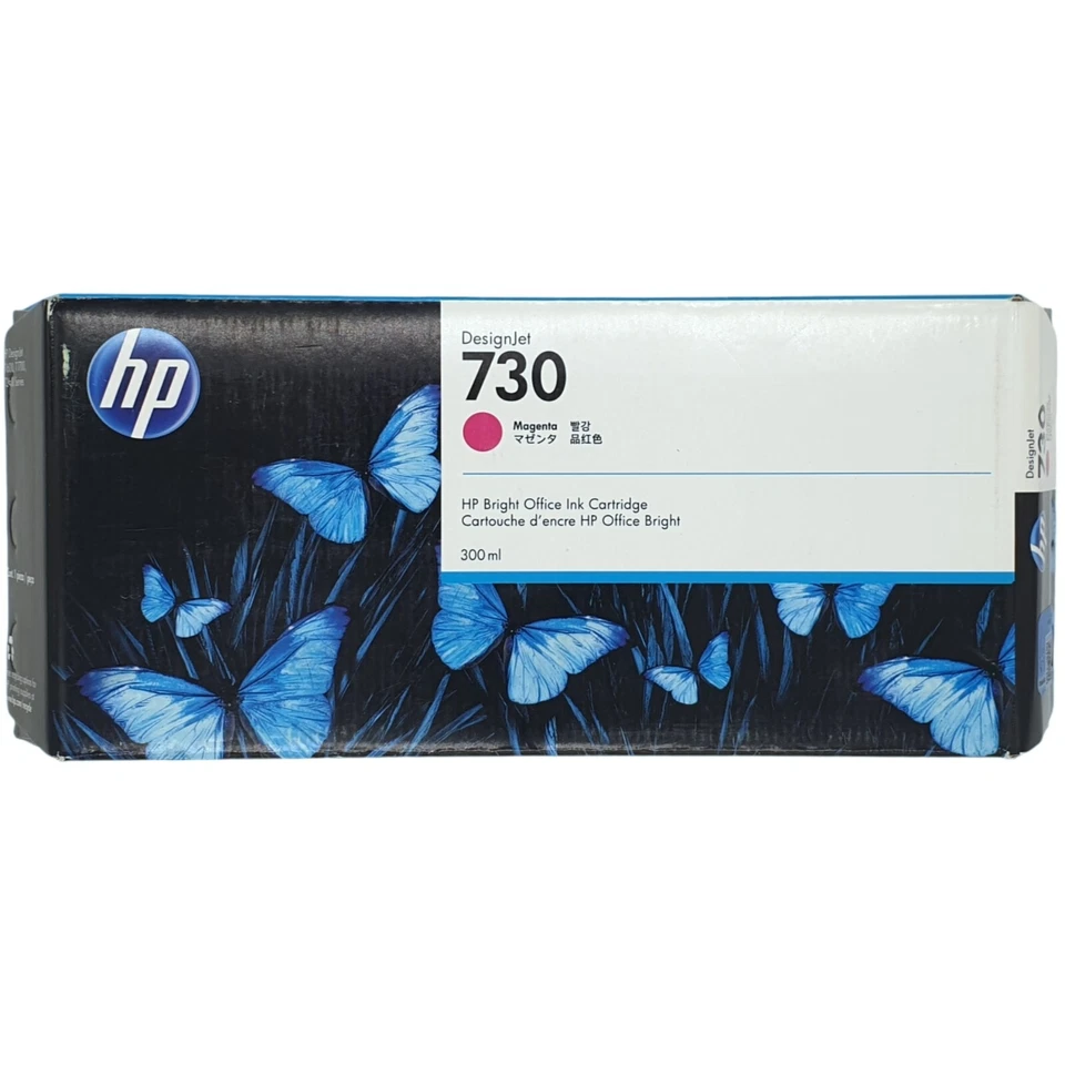 HP 730 Magenta Ink Cartridge P2V69A Genuine Original 300ml Red Designjet T1600 - Image 1 of 4