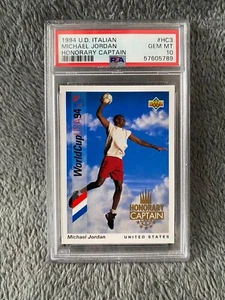 1993 UD Italian Michael Jordan Honorary Captain #HC3 PSA 10 Upper Deck 1994 - Bild 1 von 11